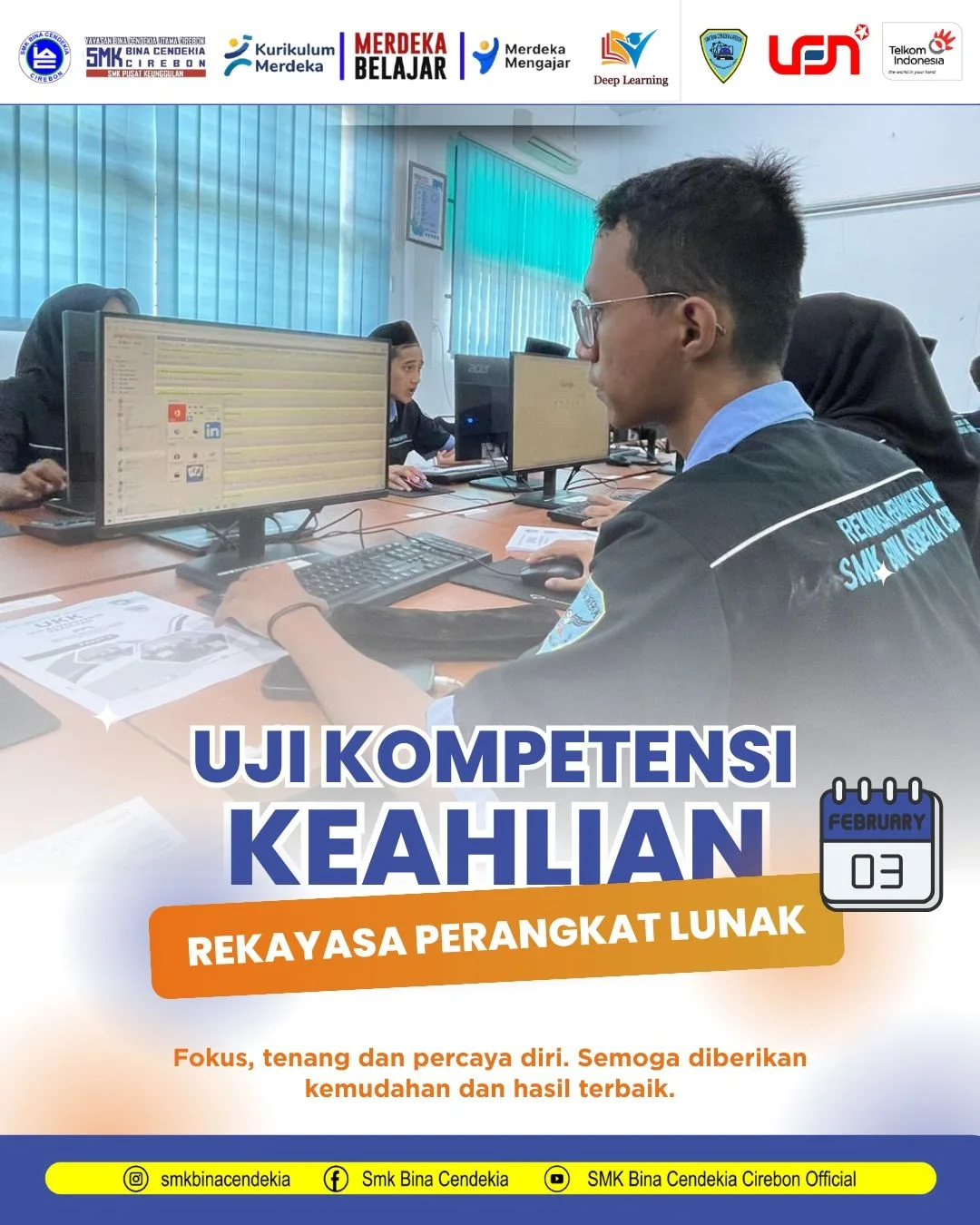 Siswa RPL SMK Bina Cendekia Cirebon Hadapi Tantangan Hari Kedua UKK