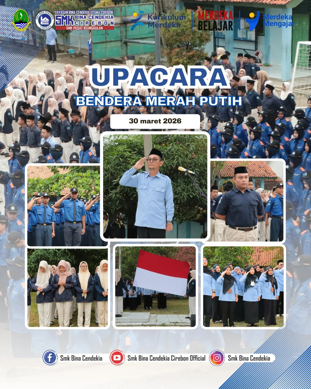 Pererat Tali Silaturahmi, SMK Bina Cendekia Cirebon Gelar Upacara Bendera dan Halal Bihalal di Momentum Idul Fitri