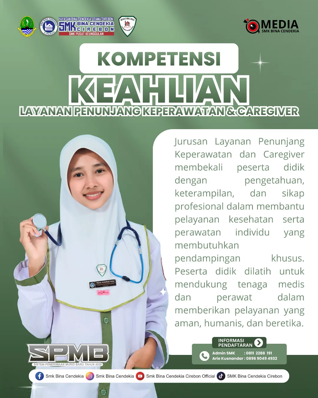 💙 Peduli, Terampil, dan HumanisJurusan Layanan Penunjang Kesehatan & Caregiver membekali siswa (1)