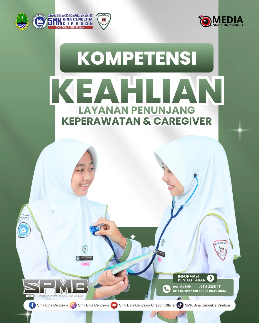 💙 Peduli, Terampil, dan HumanisJurusan Layanan Penunjang Kesehatan & Caregiver membekali siswa