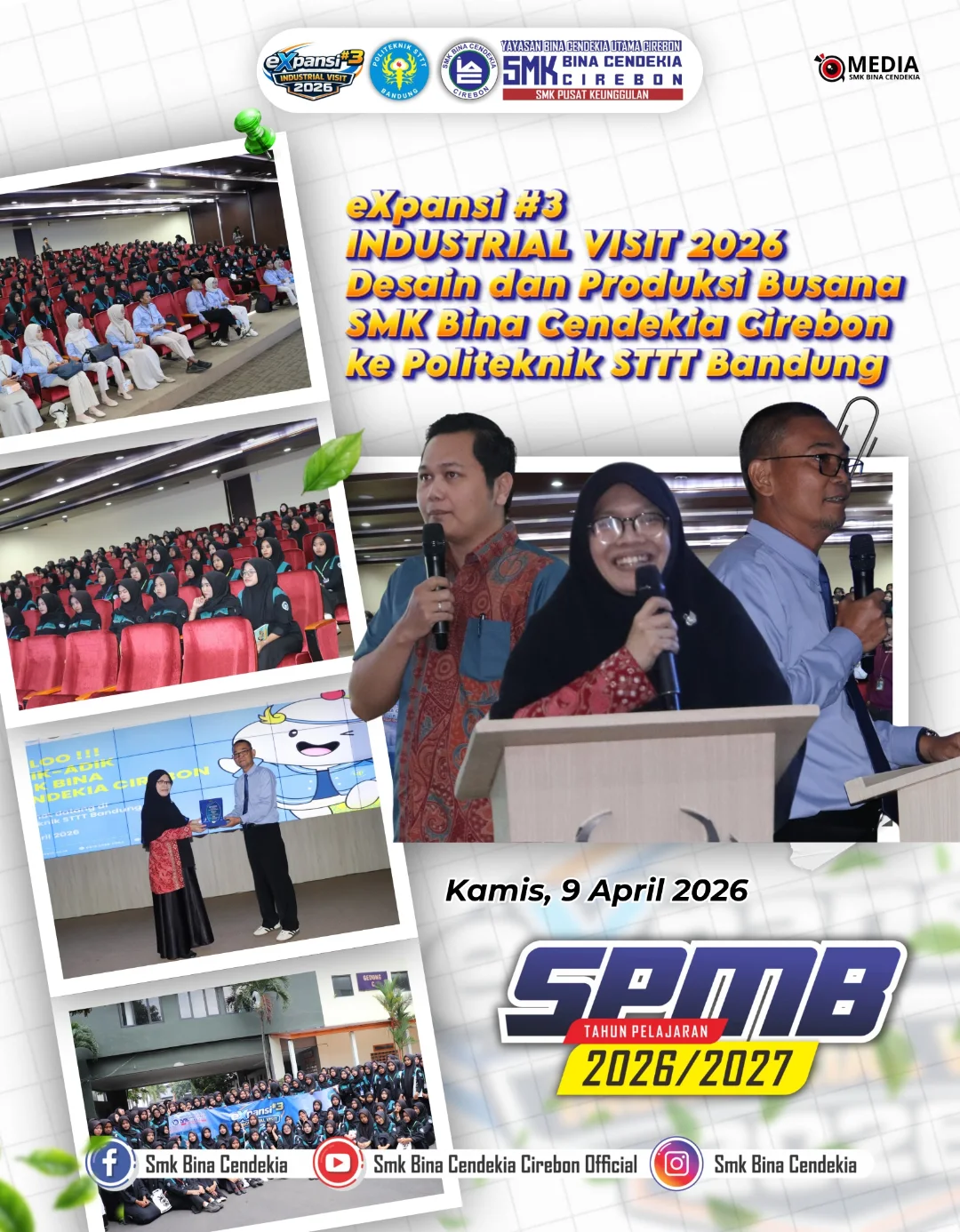 eXpansi #3 Industrial Visit 2026: Siswa Desain Busana SMK Bina Cendekia Eksplorasi Industri Tekstil di Politeknik STTT Bandung